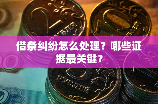 北京借条纠纷怎么处理？哪些证据最关键？