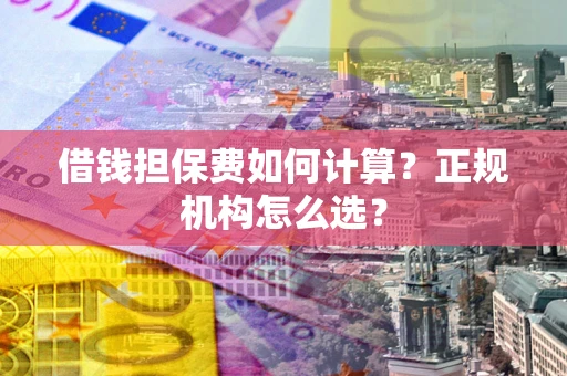 北京借钱担保费如何计算？正规机构怎么选？