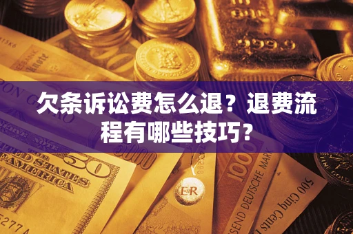 北京欠条诉讼费怎么退？退费流程有哪些技巧？