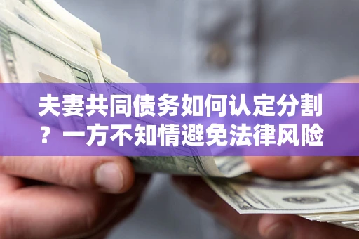 北京夫妻共同债务如何认定分割？一方不知情避免法律风险必看！